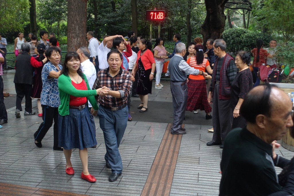 dancing in the park