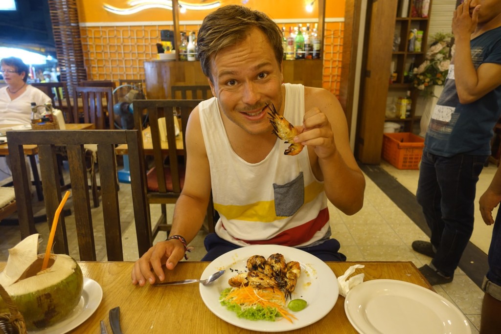 Stefan kann endlich Meeresgetier essen :-)