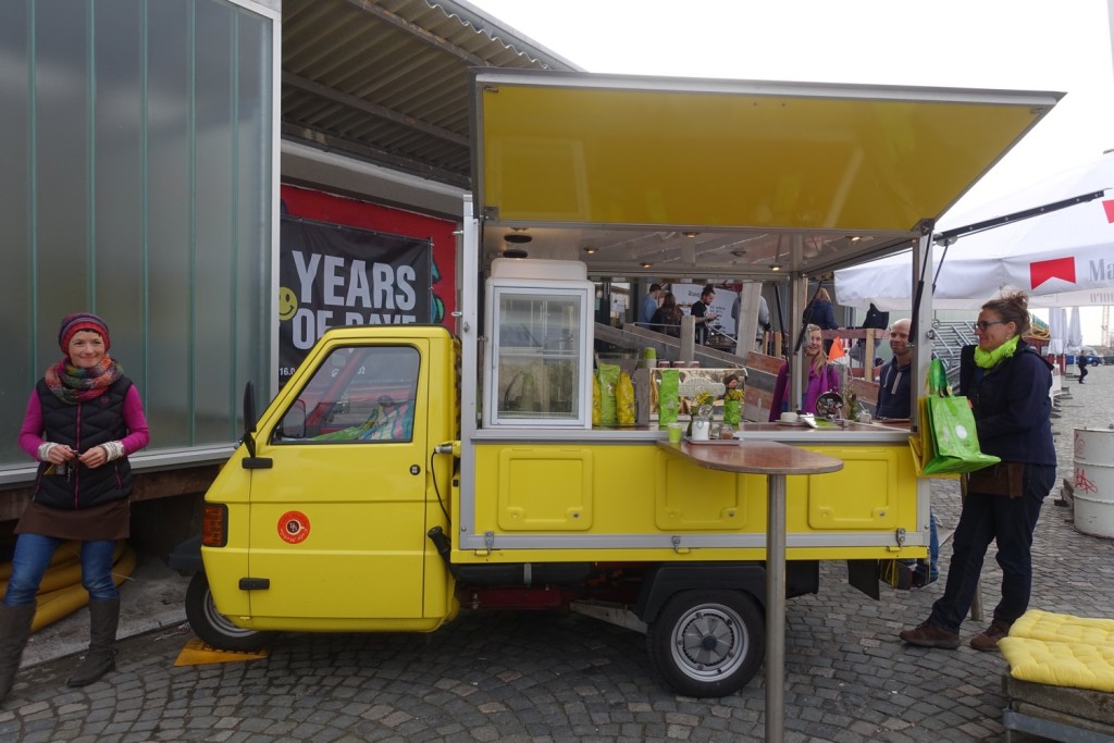 Sonja (left) and her Café Mobile